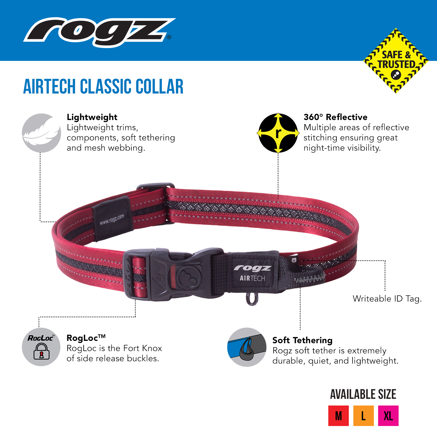 Rogz Classic Padded Collar